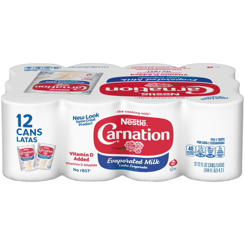 Carnation Evaporated Milk 12-12 Fl. Oz. Cans