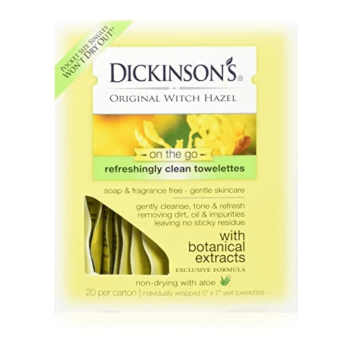 Dickinson's Witch Hazel Formula Towelettes With Aloe - 20 Ea