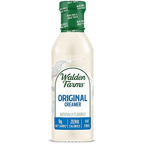 Walden Farms Original Cream Coffee Creamer, 12 Oz Bottle, Fresh Flavored Non-dairy Milk Substitute, Natural And Liquid, Gluten Free And 0g Net Carbs, Vegan Friendly
