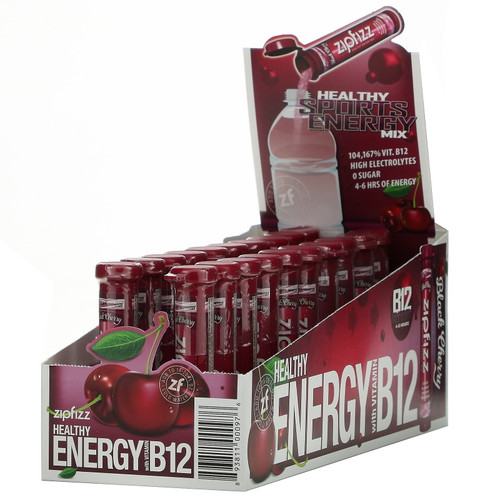 Healthy Sports Energy Mix With Vitamin B12, Black Cherry, 20 Tubes, 0.39 Oz (11 G) Each, Zipfizz