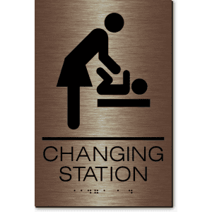 Changing Station Women Sign-copper / Black (4 Units)