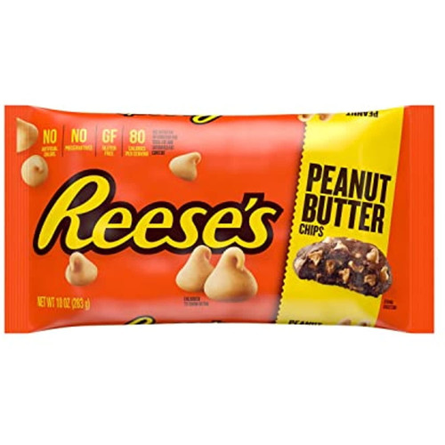 Reeses Peanut Butter Chips, Halloween Baking Supplies, 10 Oz Bag