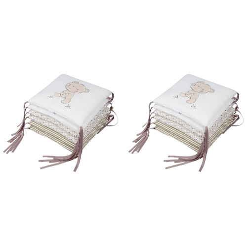 12pcs Baby Bed Protector Crib Bumper Pads Baby Bed Bumper In The Crib Cot Bumper Safety Cotton Blend