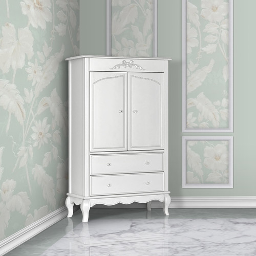 Evolur Aurora Armoire, Frost White