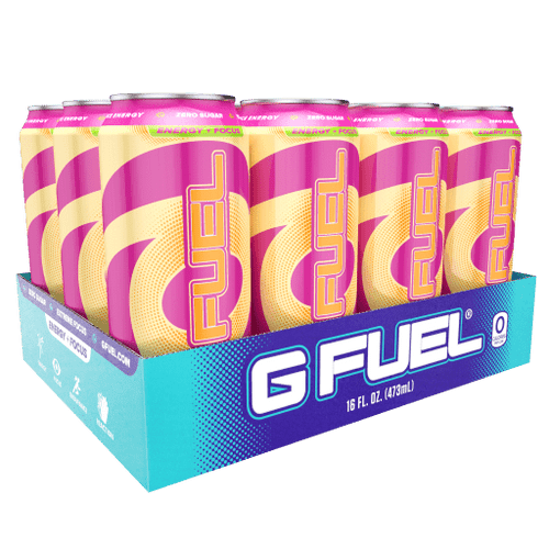 G Fuel Zero Sugar Rainbow Sherbet Energy Drinks, 16 Fl Oz, 12 Count
