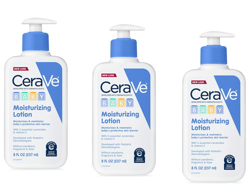 3 Pack Cerave Baby Lotion, Paraben And Fragrance Free, 8 Ounce