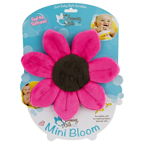 Blooming Bath Mini Bloom Scrubbie 8" Washcloth, Newborn And Baby, Pink