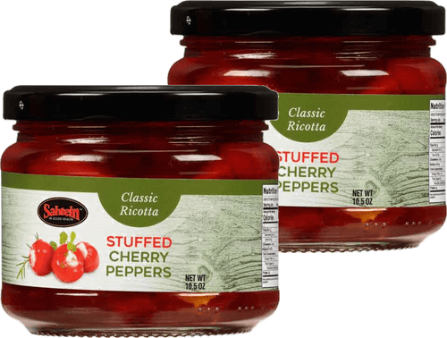 Sahtein Whole Ricotta Stuffed Cherry Peppers, Product Of Turkey, 2-pack 10.5 Oz. Jars