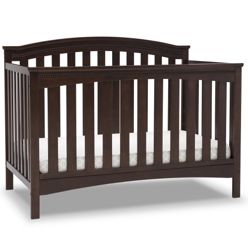 Delta Children Waverly 6-in-1 Convertible Crib, Greenguard Gold Certified, Walnut Espresso