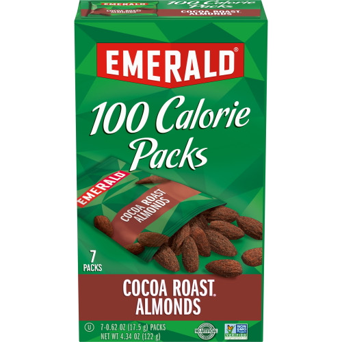 Emerald Nuts, Cocoa Roast(r) Almonds, 100 Calorie Packs, 7 Ct, 4.34 Oz