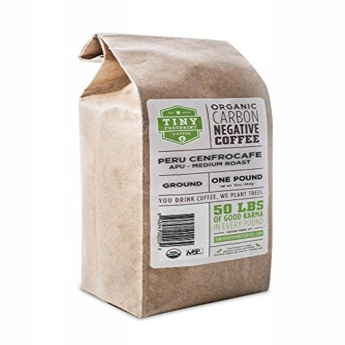 Tiny Footprint Organic Peru Apu Medium Roast Coffee, Ground, 1 Pound