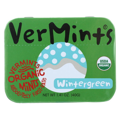 Vermints Breath Mints, Wintergreen Tin, 1.41 Oz.