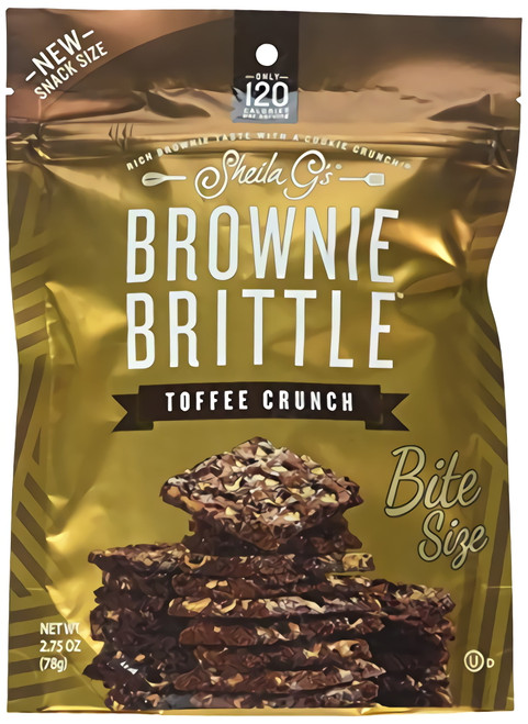 Sheila G's Brownie Brittle, Toffee Crunch, 2.75 Ounce Bag (pack Of 8)