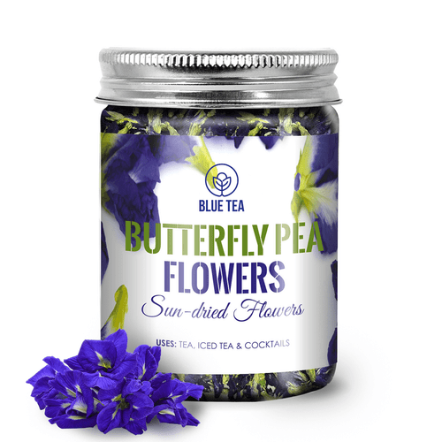 Blue Tea - Butterfly Pea Flower Tea (1.76 Oz - 150 Cups) | Natural Colorant For Food, Iced Teas | Food Grade Recyclable Pet Jar Pack | Non-gmo | Gluten-free - Farm Packed | For Beverage | For Gift