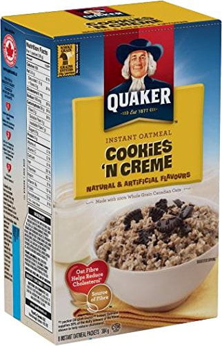 Quaker Instant Oatmeal Cookies N Creme In 8 Individual Packs, 304g Total