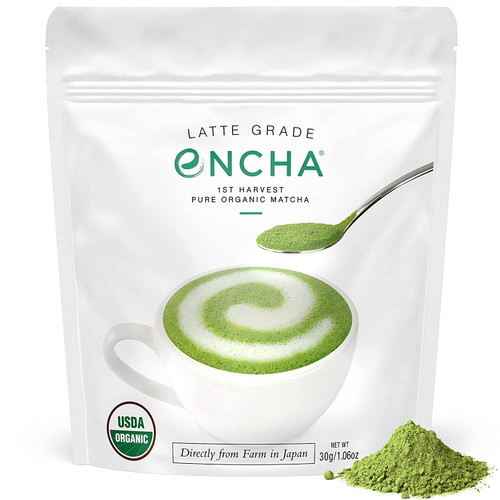 Encha Matcha Green Tea Powder, Organic Latte First Grade, 30g