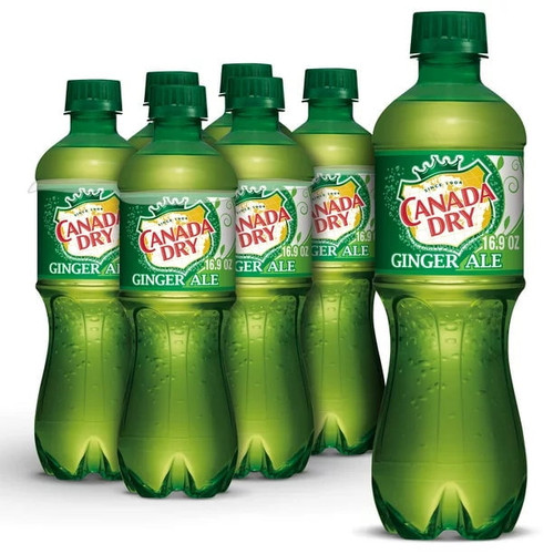 Canada Dry Ginger Ale Soda, 16 Fl Oz Bottles, 6 Pack