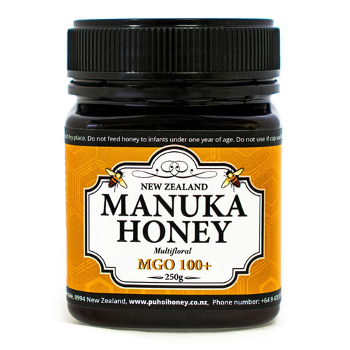 New Zealand Puhoi Honey 100% Pure Manuka Honey Mgo 100+ 250g (8.8oz)