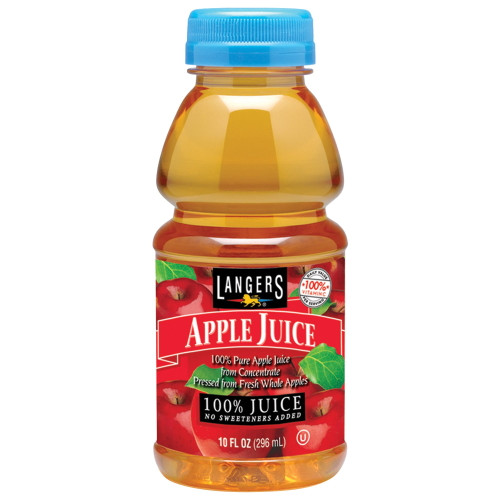 Langers 100% Juice, Apple, 10 Fl Oz, 12 Count