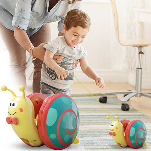 Imestou Black Friday 2022 Discount Learning Toy Aged 2 3 4+ Leashing Rope Snail Baby Toddler Toy Learning Toys For Toddlers Baby Walker With Light And Music
