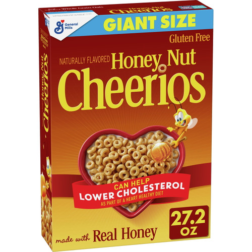 Honey Nut Cheerios Heart Healthy Cereal, 27.2 Oz Giant Size Box