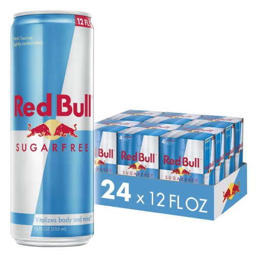 Red Bull Energy Drink Sugar Free 24 Pack Of 12 Fl Oz, Sugarfree (6 Packs Of 4)