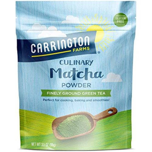 Carrington Farms – Organic Matcha Powder - Finely Milled Green Tea Leaves - Bold And Rich Flavor - Energy Booster - Low Calorie 3.5 Ounce Bag