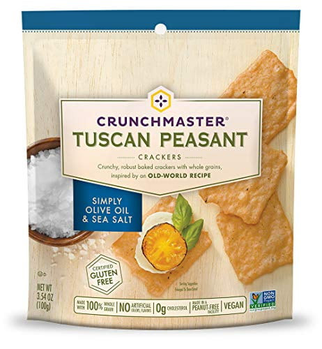 Crunchmaster Tuscan Peasant Crackers, Simply Olive Oil And Sea Salt, 3.54 Ounce