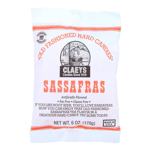 Claey's Fat-free Old Fashioned Sassafras Hard Candies, 6 Oz.