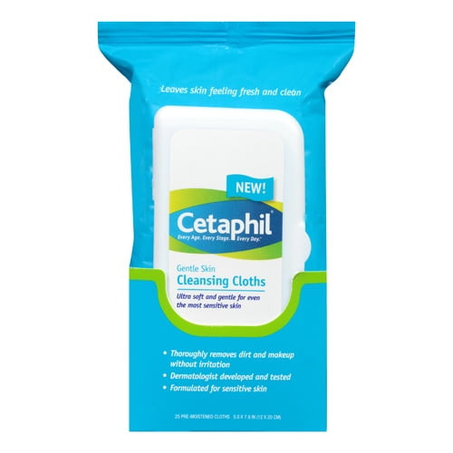 Cetaphil Gentle Skin Cleansing Cloths, 25 Ea, 2 Pack