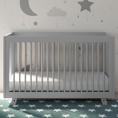 Storkcraft Beckham 3-in-1 Convertible Baby Crib, Pebble Gray