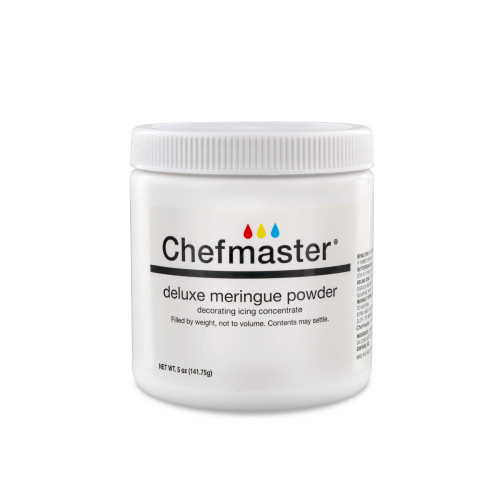 Chefmaster Deluxe Meringue Powder For Baking & Decorating, Certified Kosher Meringue Powder For Buttercream, Royal Icing, Meringue Toppings, Meringue Cookies, And More! 5 Oz. Ready To Use Meringue Mix