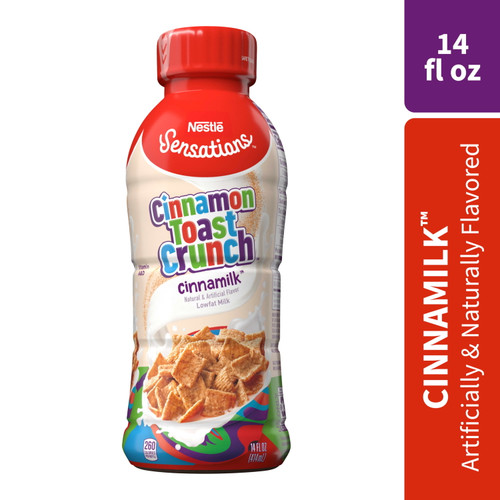 Nestle Sensations Cinnamon Toast Crunch Flavored Lowfat Milk, Ready To Drink, 14 Fl Oz