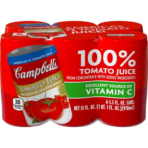 Campbell's Tomato Juice, 5.5 Oz., 6 Pack