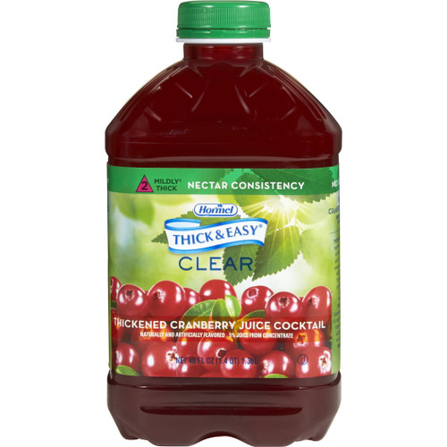 Hormel Thick & Easy Thickened Cranberry Juice Cocktail, Nectar, 48 Ounce Bottle, 15813 - Case Of 6