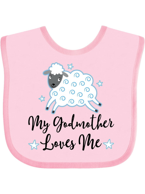 Inktastic Godmother Godson Lamb Gift Baby Boy Bib
