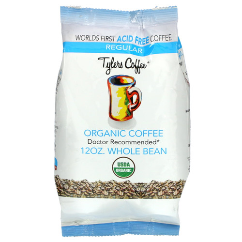 Organic Coffee, Whole Bean, Regular, 12 Oz, Tylers Coffees