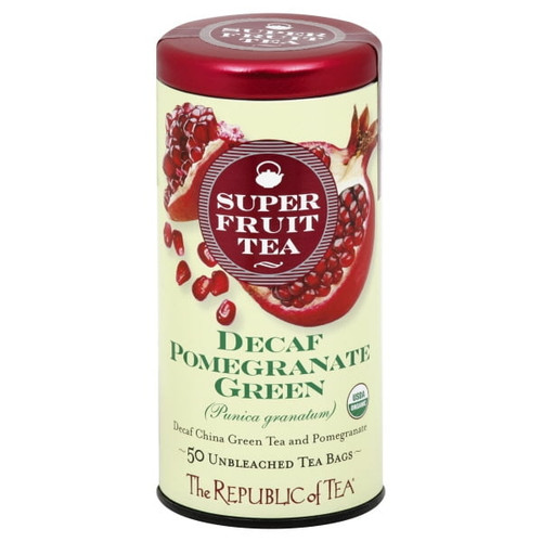 The Republic Of Tea, Pomegranate Green Tea Decaf, 50 Count