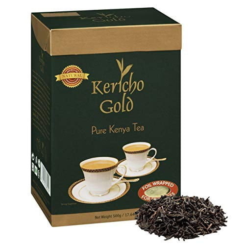 Pure Kenya Black Tea, Kericho Gold Premium Loose Tea, 17.64 Ounce - 500 Gram.