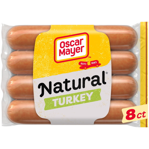 Oscar Mayer Natural Selects Uncured Turkey Franks Hot Dogs, 8 Ct. Pack