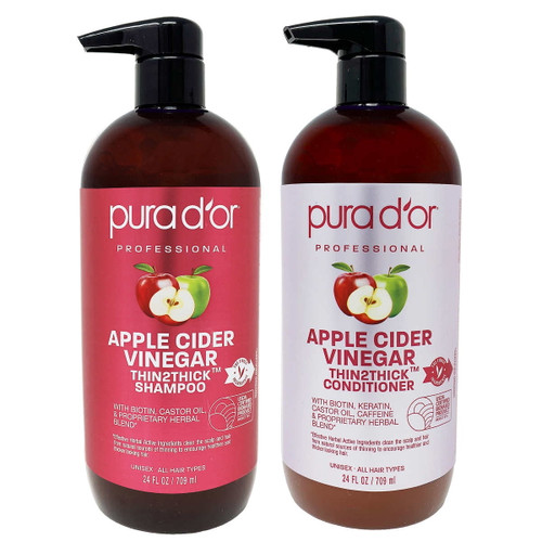 Pura D’or Apple Cider Vinegar Thin2thick Clarifying And Detoxing Shampoo & Conditioner