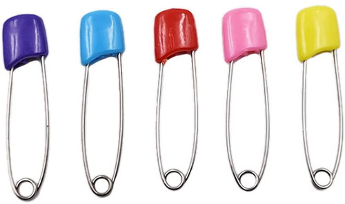 Southwit Baby Safety Pins Plastic Head Nappy Pins Colored Cloth Diaper Pins Safety Locking Pins 15 Pieces Durable Design