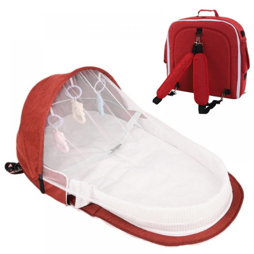Baby Travel Bed Portable Infant Sleeper Foldable Bassinet Protective Band Mosquito Net Breathable Infant Sleeping Basket
