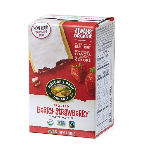 Nature's Path Organic Frosted Toaster Pastries Berry Strawberry 6 Pastry Pack Of 3