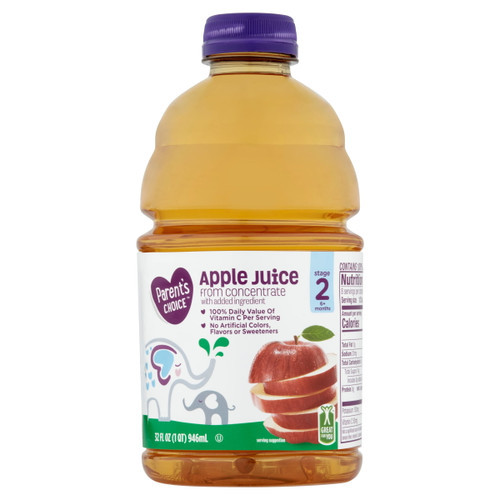 Parent's Choice Apple Juice, 32 Oz Bottle