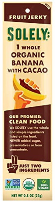 Solely, Fruit Jerky Banana Cacao Organic, 0.8 Ounceâ€¦
