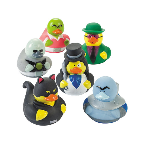 Super Villian Rubber Duckies - Party Favors - 12 Pieces