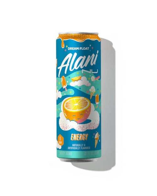 Alani Nu Sugar-free Energy Drink, Pre-workout Performance, Dream Float, 12 Oz Cans (pack Of 12)