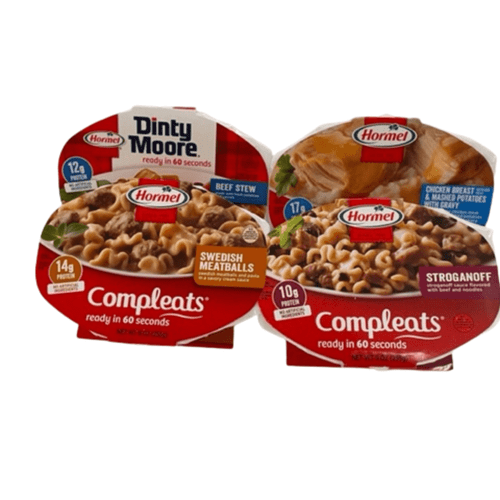 Hormel Compleat Dinners 4pk Variety Stew, Chicken Breast, Stroganoff And Swedish Meatball