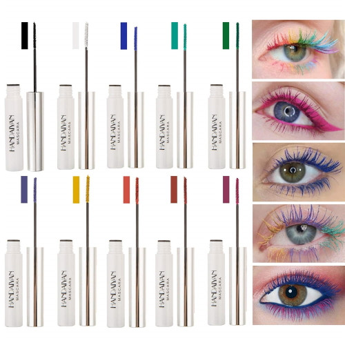 Waterproof Color Mascara, 10 Color Variety Pack Mascara Eyeliner Charming Longlasting Mascara For Eyelash Eye Makeup